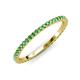 3 - Lara 1.70 mm Green Garnet Eternity Band 