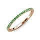 3 - Lara 1.70 mm Green Garnet Eternity Band 