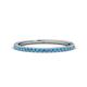 1 - Lara 1.70 mm Blue Topaz Eternity Band 