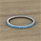 2 - Lara 1.70 mm Blue Topaz Eternity Band 