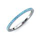 3 - Lara 1.70 mm Blue Topaz Eternity Band 