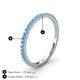 4 - Lara 1.70 mm Blue Topaz Eternity Band 
