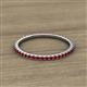 2 - Lara 1.70 mm Red Garnet Eternity Band 
