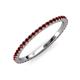 3 - Lara 1.70 mm Red Garnet Eternity Band 