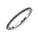 3 - Lara 1.70 mm Blue Diamond Eternity Band 