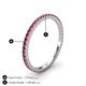 4 - Lara 1.70 mm Ruby Eternity Band 