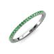 3 - Lara 1.70 mm Green Garnet Eternity Band 