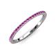 3 - Lara 1.70 mm Amethyst Eternity Band 