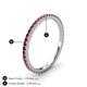 4 - Lara 1.70 mm Red Garnet Eternity Band 