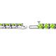 2 - Cliona 4.10 mm Peridot Eternity Tennis Bracelet 