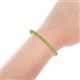 4 - Cliona 4.10 mm Peridot Eternity Tennis Bracelet 