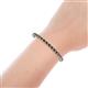 4 - Cliona 4.10 mm Smoky Quartz Eternity Tennis Bracelet 