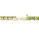 2 - Cliona 4.10 mm Peridot and Diamond Eternity Tennis Bracelet 