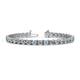 1 - Cliona 4.10 mm Aquamarine and Diamond Eternity Tennis Bracelet 