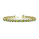 1 - Cliona 4.10 mm Peridot and Diamond Eternity Tennis Bracelet 