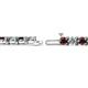 2 - Cliona 4.10 mm Red Garnet and Diamond Eternity Tennis Bracelet 