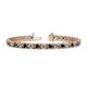 1 - Cliona 4.10 mm Black and White Diamond Eternity Tennis Bracelet 