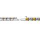 2 - Cliona 3.30 mm Citrine and Diamond Eternity Tennis Bracelet 