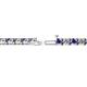 2 - Cliona 3.30 mm Iolite and Diamond Eternity Tennis Bracelet 