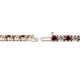 2 - Cliona 3.30 mm Red Garnet and Diamond Eternity Tennis Bracelet 