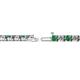 2 - Cliona 3.30 mm Emerald and Diamond Eternity Tennis Bracelet 