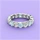 2 - Laida 3.60 ctw (4.00 mm) Aquamarine and Diamond Eternity Band 