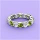 2 - Laida 4.52 ctw (4.00 mm) Peridot and Diamond Eternity Band 
