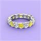 2 - Laida 4.00 ctw (4.00 mm)Yellow and White Diamond Eternity Band 