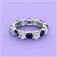 3 - Laida 4.00 mm Blue Sapphire and Lab Grown Diamond Eternity Band 