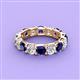 3 - Laida 4.00 mm Blue Sapphire and Lab Grown Diamond Eternity Band 
