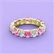 3 - Laida 4.00 mm Pink Sapphire and Lab Grown Diamond Eternity Band 