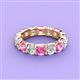 3 - Laida 4.00 mm Pink Sapphire and Lab Grown Diamond Eternity Band 