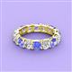 3 - Laida 4.00 mm Tanzanite and Lab Grown Diamond Eternity Band 