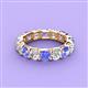 3 - Laida 4.00 mm Tanzanite and Lab Grown Diamond Eternity Band 