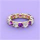 3 - Laida 4.00 mm Amethyst and Lab Grown Diamond Eternity Band 