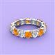 3 - Laida 4.00 mm Citrine and Lab Grown Diamond Eternity Band 