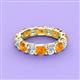 3 - Laida 4.00 mm Citrine and Lab Grown Diamond Eternity Band 