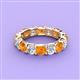 3 - Laida 4.00 mm Citrine and Lab Grown Diamond Eternity Band 