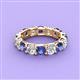 3 - Laida 4.00 mm Iolite and Lab Grown Diamond Eternity Band 