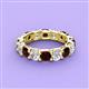 3 - Laida 4.00 mm Red Garnet and Lab Grown Diamond Eternity Band 