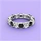 3 - Laida 4.00 mm Black Diamond and Lab Grown Diamond Eternity Band 