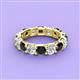 3 - Laida 4.00 mm Black Diamond and Lab Grown Diamond Eternity Band 