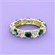3 - Laida 4.00 mm London Blue Topaz and Lab Grown Diamond Eternity Band 