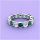 3 - Laida 4.00 mm Blue Diamond and Lab Grown Diamond Eternity Band 