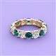 3 - Laida 4.00 mm Blue Diamond and Lab Grown Diamond Eternity Band 