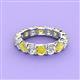 3 - Laida 4.00 mm Yellow Diamond and Lab Grown Diamond Eternity Band 