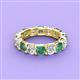 3 - Laida 4.00 mm Created Alexandrite and Lab Grown Diamond Eternity Band 