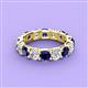 3 - Laida 4.00 mm Blue Sapphire and Lab Grown Diamond Eternity Band 