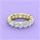 3 - Laida 4.00 mm Aquamarine and Lab Grown Diamond Eternity Band 