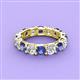 3 - Laida 4.00 mm Iolite and Lab Grown Diamond Eternity Band 